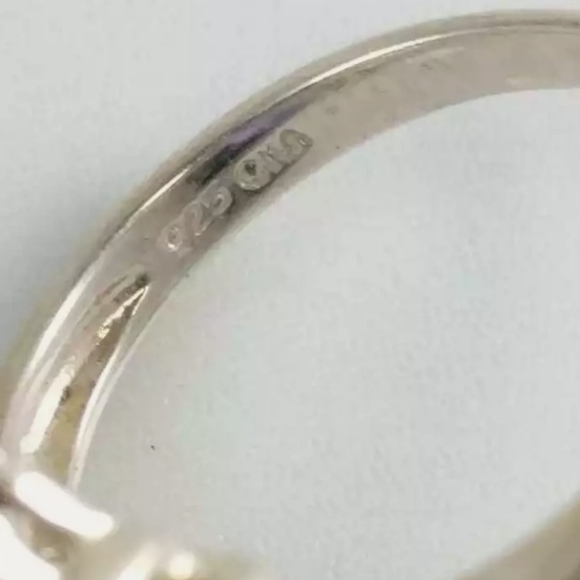 VINTAGE STERLING CITRINE RING. Estate sale piece signed CNA - Picture 3 of 8